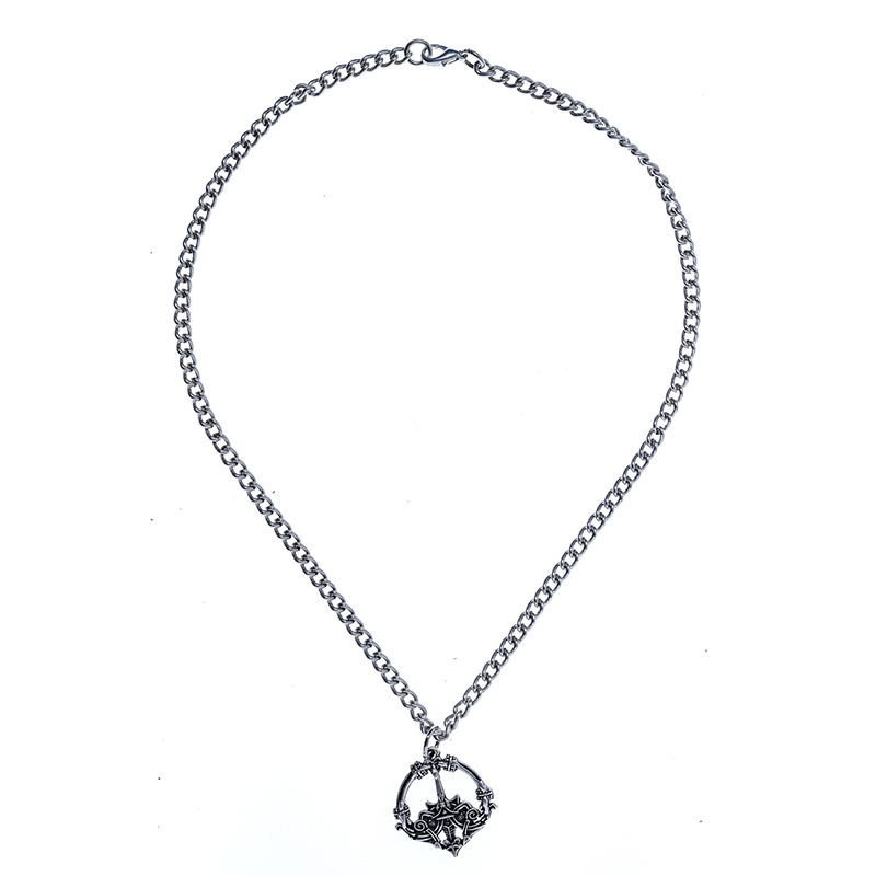 [PK-5169-1] Halskette „Haithabu“ – Silberfarbener Wikinger-Anhänger nach historischem Originalfund