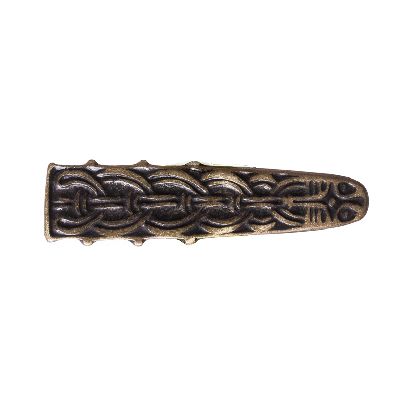 altmessingfarbene Gürtelspitze Celtic II 1,5cm