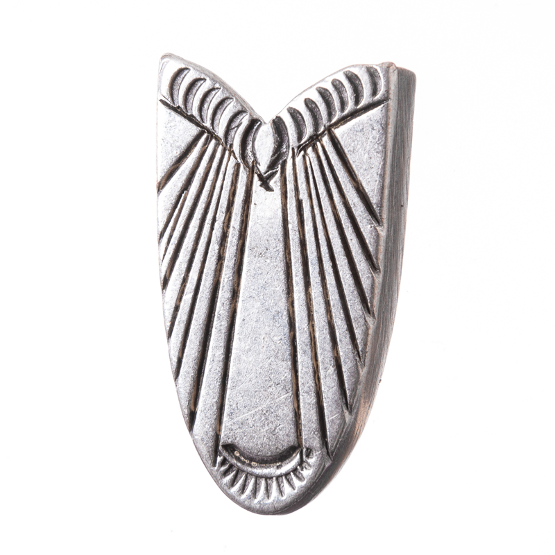 Gürtelspitze 2 cm – Silberfarbener Gürtelabschluss im mittelalterlichen Design