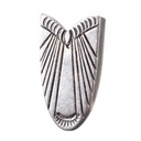 Gürtelspitze 2 cm – Silberfarbener Gürtelabschluss im mittelalterlichen Design