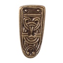 Messing-Gürtelspitze 2 cm – Mittelalterliche Gürtelverzierung mit keltischem Motiv für LARP & Reenactment