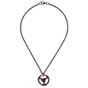 Halskette „TRIS“ – Altkupferfarbener keltischer Triskel-Anhänger an geflochtener Kette