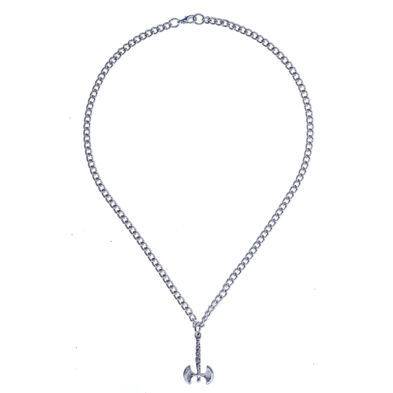 Halskette nordic axe, silberfarben