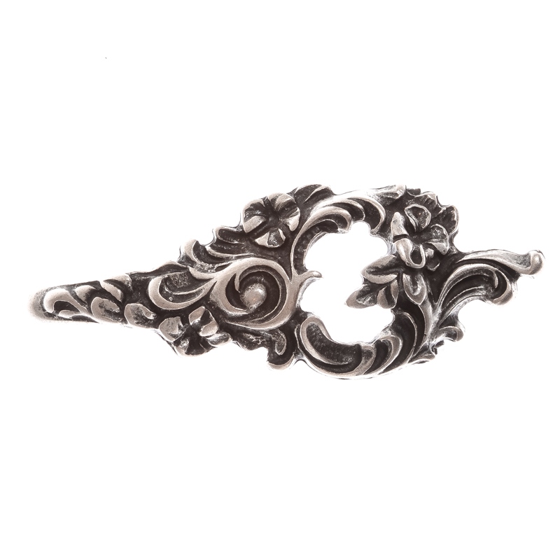 [B2256-1] Gürtelschließe „Elea“ in Silber – Elfenhafte Fantasy-Schließe für 3,5 cm Riemen