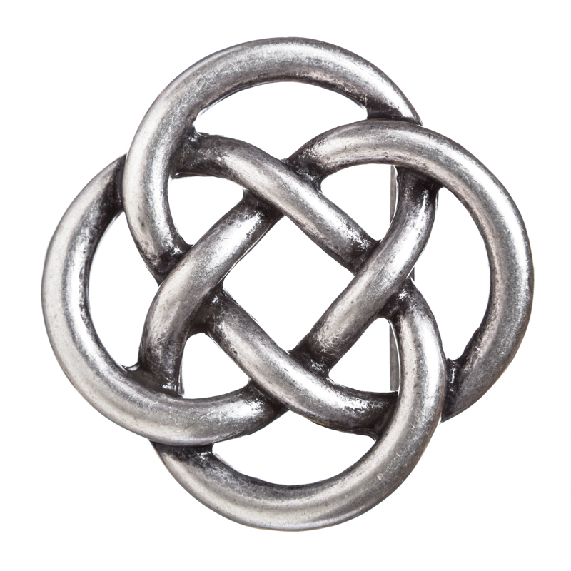 Gürtelschließe „Glendale“ – Silberfarbene Schnalle mit keltischem Knotenmotiv für 4 cm Riemen