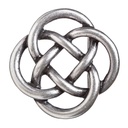 Gürtelschließe „Glendale“ – Silberfarbene Schnalle mit keltischem Knotenmotiv für 4 cm Riemen