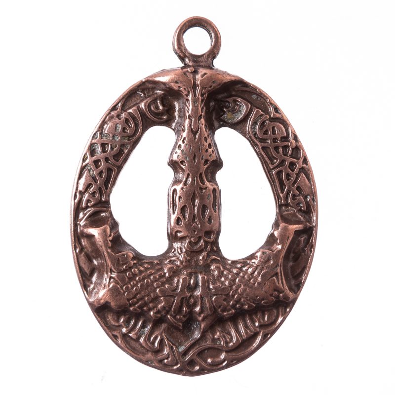 [P-5173-4] Mjölnir Anhänger kupferfarben – Massiver Thorhammer aus Zamak im nordischen Stil