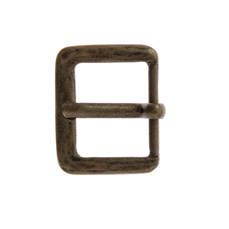 Mittelalter-Schließe Antik 3 altmessingfarben – Dornschließe für 3 cm Riemen aus Zamak