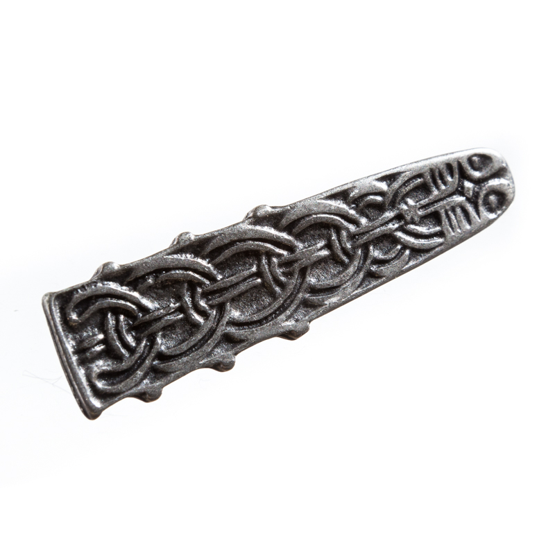 silberfarbene Gürtelspitze Celtic II 1,5cm