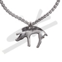 Halskette keltischer Eber, silberfarben