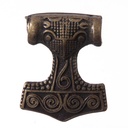 Schonenhammer Anhänger altmessingfarben – Historischer Thorhammer aus Zamak