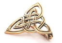 Keltische Fibel Brosche "Trisana" aus Bronze – Knotenmuster der Dreiheit 3 cm