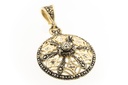 Silber Anhänger RAYA mit Hexagramm – Mittelalter Schmuck Amulett 3,9 cm