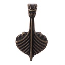 Anhänger Drachenboot – Altmessingfarbener Wikinger-Schmuck mit Drachenkopf-Bug 40 mm