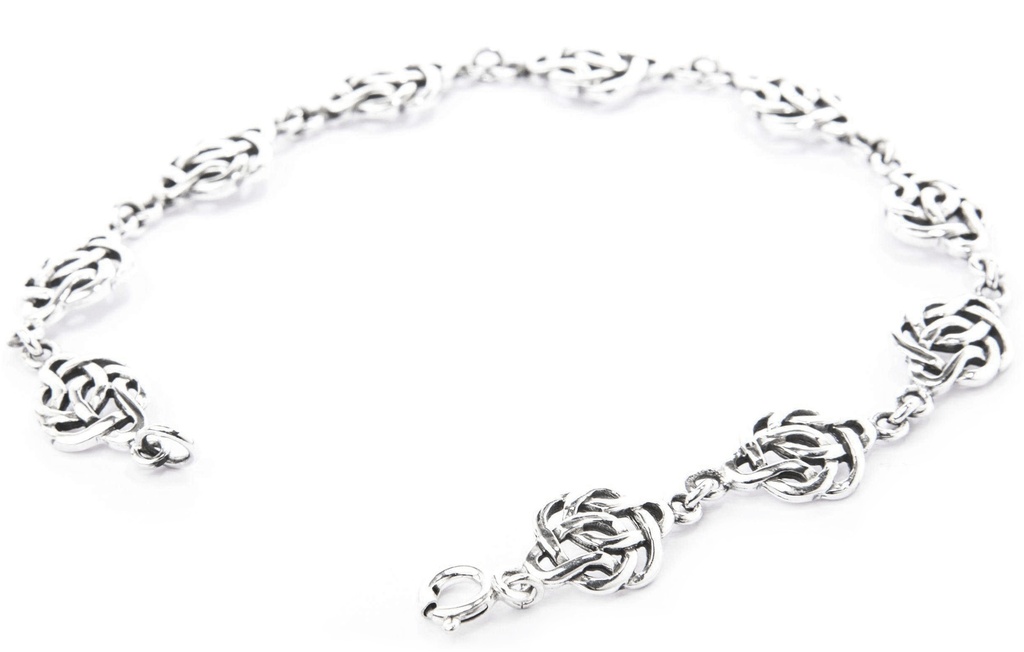 Keltische Armkette 19,5 cm – Silber 925 – Filigraner Armschmuck mit Knotenmuster