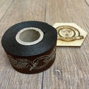 Borte "Keltische Schwäne" braun-beige 33 mm auf 5 m Rolle - Mittelalter & Larp