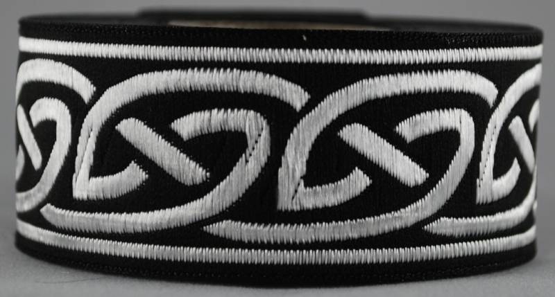 Borte "Keltisch 2" in schwarz-silber, 33 mm, 10 m auf der Rolle