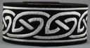 Borte "Keltisch 2" in schwarz-silber, 33 mm, 10 m auf der Rolle