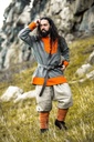Wikingerhose mit Beinschnürung Wodan steingrau Leinen