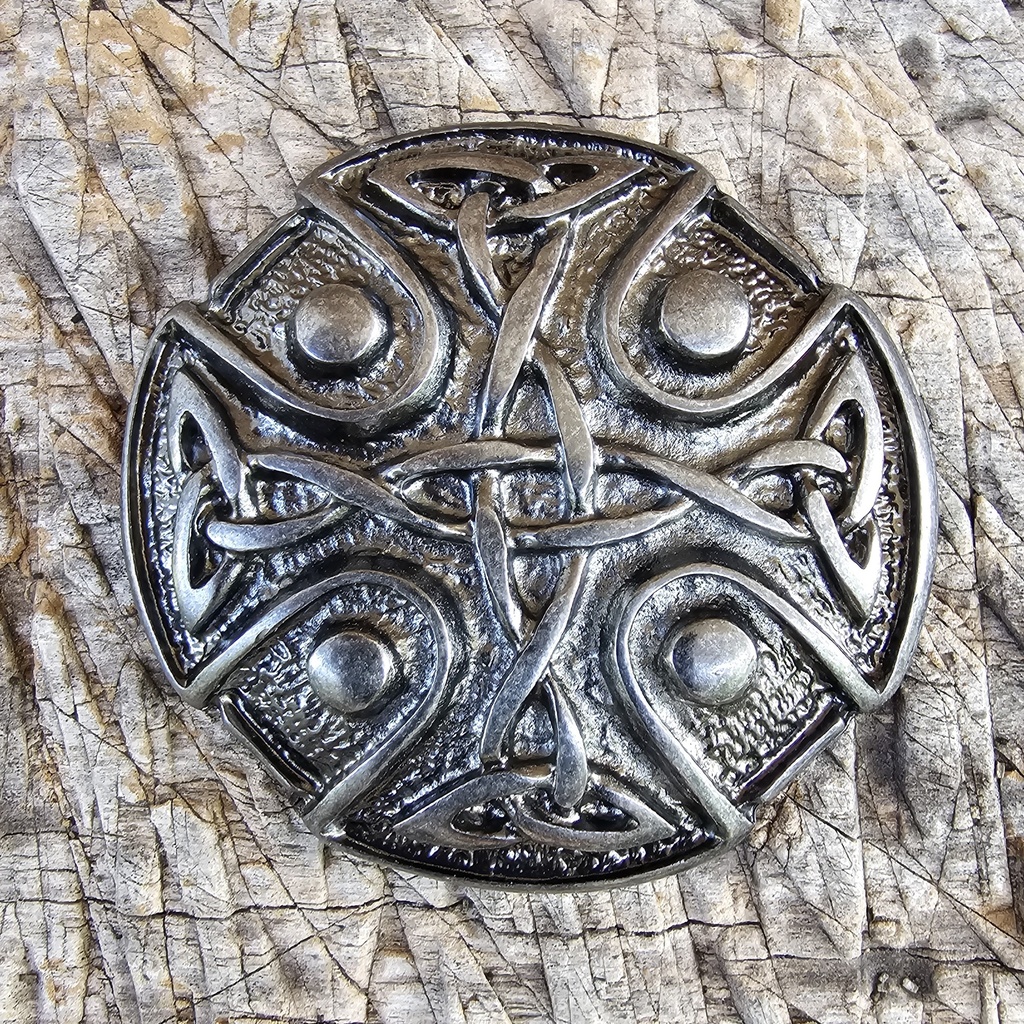 Fibel Brosche Keltenkreuz eisen