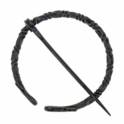 Große geschmiedete Wikinger-Fibel aus Eisen – Ringfibel mit 8,5 cm Durchmesser