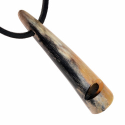 Mittelalterliche Pfeife aus Wasserbüffelhorn - 8 cm