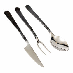 [16 Be-Set 5] Mittelalter-Besteck Set aus Edelstahl