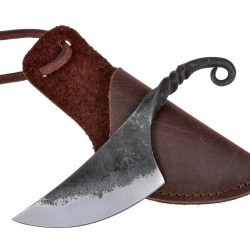 Wikinger Neck-Knife / Geschwärzte Klinge