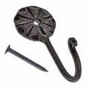 Wandhaken mit Rosette aus dem Mittelalter - 6,5 x 2,8 cm