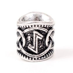 Futhark-Haarperle "Ihwa" - 8 mm Loch