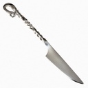 Mittelalter-Essmesser mit tordiertem Griff aus Edelstahl