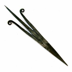 Mittelalterlicher Kienspan-Halter aus Eisen - 22 x 6 cm