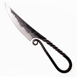 [02 M-EZ 1] Germanisches Eisenzeitmesser aus geschmiedetem Stahl - 17 cm