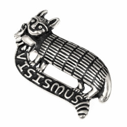[07 PZ Katze.b] Mittelalter-Pilgerzeichen "Visus Mus" (Bronze)
