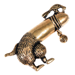 [07 PZ PH-Tier Vo.b] Pilgerzeichen "Phallustier mit Vogel" (Bronze)