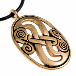 [0 Snake-Medal.b] Medaillon der Vendelzeit (Bronze)