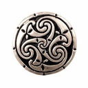 Kleine Scheibenfibel mit Triskele