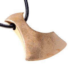 [0 Axt Bart.b] Wikinger-Bartaxt-Amulett aus Bronze – Replik eines nordischen Macht- und Schutzsymbols (Bronze)