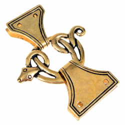[08 SAX Set Snake.b] Wikinger Sax-Aufhängung aus Birka mit Schlangen-Ring (Bronze)