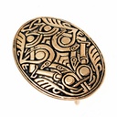 Messergriff-Abschlussplatte „Wikinger“ – Bronze oder versilbert, Motiv nach Bornholm-Fund