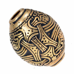 [07 BEA 15.b] Wikinger-Perle Nr. B15 / Loch 4 mm (Bronze)