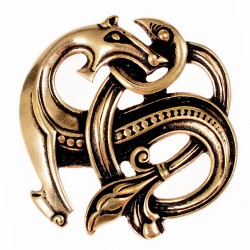 [07 Br Dragon.b] Wikinger-Drachenfibel (Bronze)
