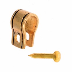 Aufhängung für Wikinger-Messerscheide – Schlaufe nach historischem Vorbild (Bronze, versilbert)