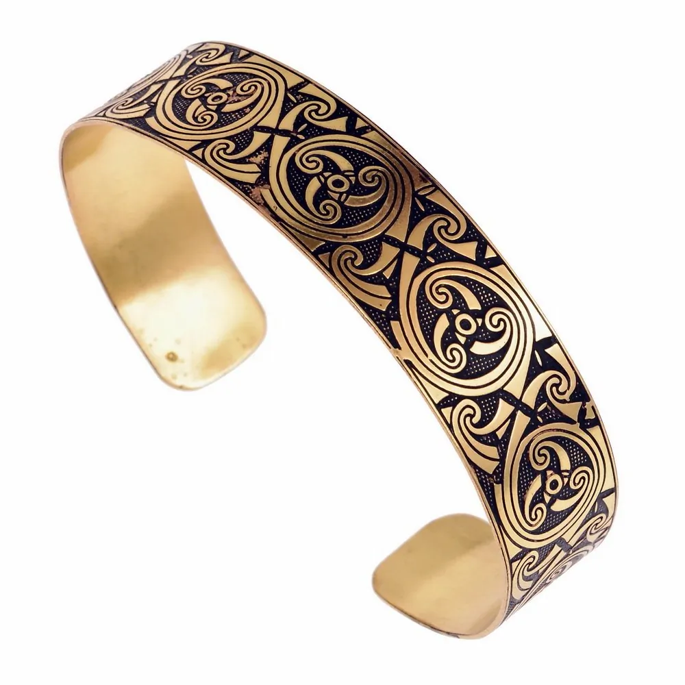 Messing-Armreifen / 1,5 cm -  Triskele