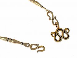 [07 FiKe Snake.b] Wikinger-Kette 'Schlange' aus Bronze - 26 cm (Bronze)
