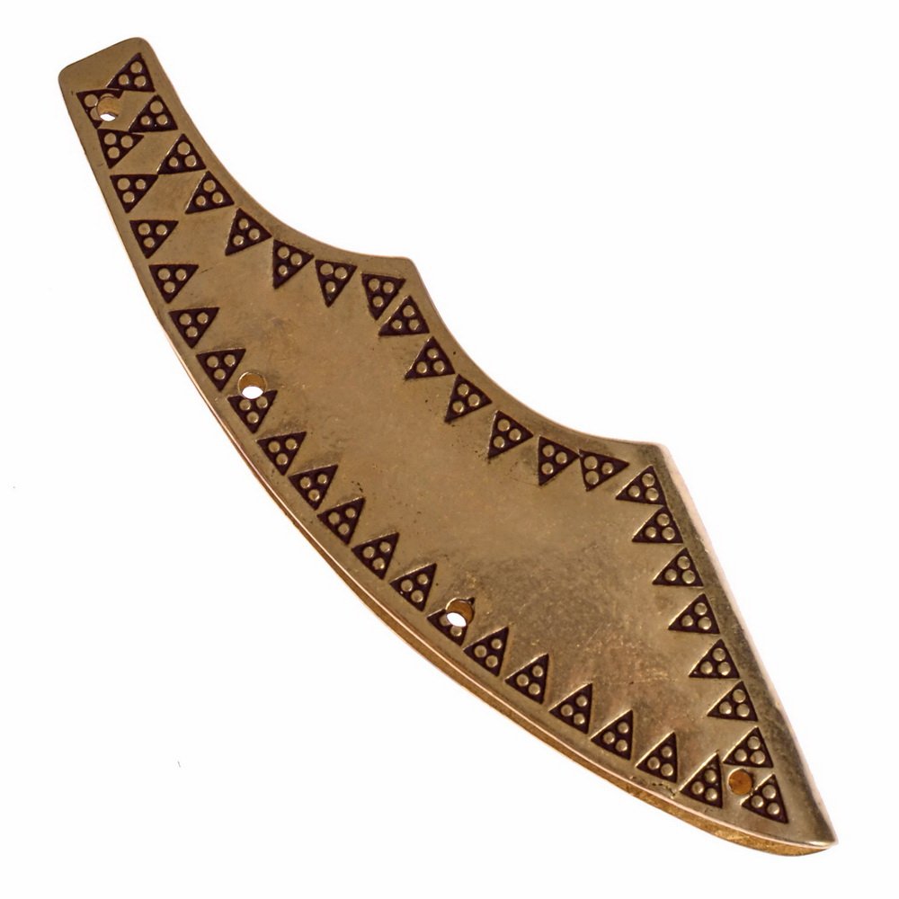 [08 Sheath Tip.b] Scheiden-Spitze für Wikinger-Messerscheiden aus Bronze - 8,5 x 3 cm (Bronze)