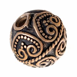 [07 PER 13-b] Wikinger-Perle Nr. P13 / Loch 3 mm (Bronze)