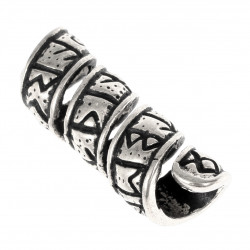 [07 BP Futhark.b] Haarperle "Futhark" - 5 mm Loch (Bronze)