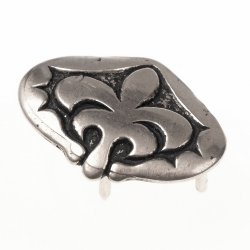 [08 ZN 1074 breit.b] Riemen-Beschlag "Birka 1074" - breit (Bronze)