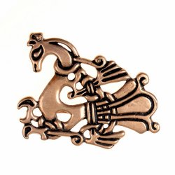 [07 Br Pfau.b] Pfauen-Fibel der Wikingerzeit (Bronze)